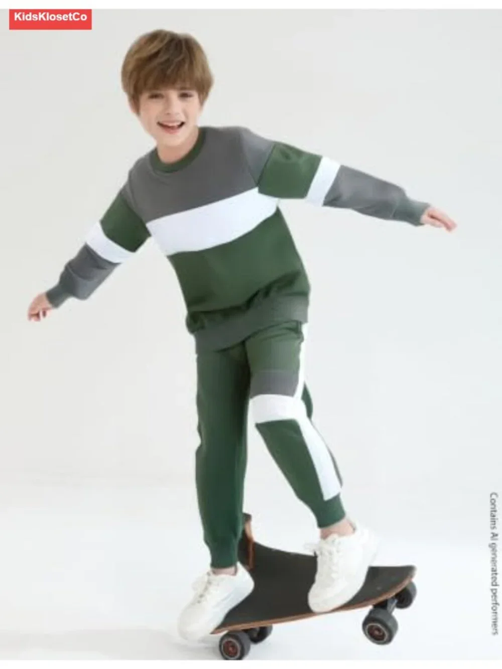 Boys Cotton Blend Sweatsuit Set Long Sleeve Hoodie with Pants Fall Winter Outfit